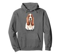 I Can Fly Basset Hound | Divertente amante dei cuccioli Hush Felpa con Cappuccio