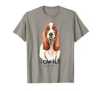 I Can Fly Basset Hound | Divertente amante dei cuccioli Hush Maglietta