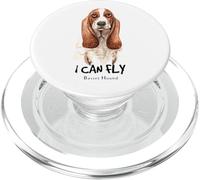 I Can Fly Basset Hound | Divertente amante dei cuccioli Hush PopSockets PopGrip per MagSafe