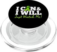 I Can & I Will Beat Lymphoma Cancer Warrior Just Watch Me PopSockets PopGrip per MagSafe