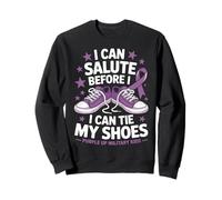 I Can Salute Military Child Month Purple Up Military Kids Felpa