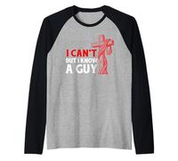 I Can’t But I Know A Guy Jesus Cross Funny Christian Maglia con Maniche Raglan