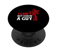 I Can’t But I Know A Guy Jesus Cross Funny Christian PopSockets PopGrip Adesivo