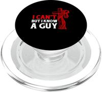 I Can’t But I Know A Guy Jesus Cross Funny Christian PopSockets PopGrip per MagSafe