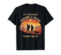 I Cani da Trekking Mi contano in Avventure all'aperto Tramonto sentieri Maglietta