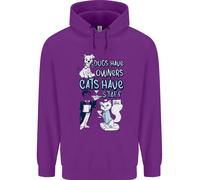 I Cani Hanno Proprietari I Gatti Hanno Personale Felice Felpa Per Bambini