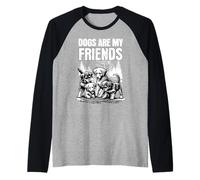 I cani mi insegnano cosa significa amicizia | Lealtà e pazienza Maglia con Maniche Raglan