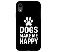 I cani mi rendono felice divertente proprietario di un animale domestico Custodia per iPhone XR