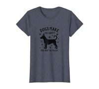 I Cani Mi Rendono Felice, Non così Tanto! Amante degli Animali Divertenti Maglietta, Donna, Pervinca, S