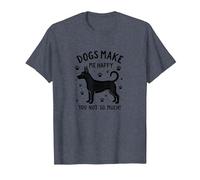 I Cani Mi Rendono Felice, Non così Tanto! Amante degli Animali Divertenti Maglietta, Uomo, Pervinca, 4XL