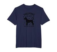 I Cani Mi Rendono Felice, Non così Tanto! Amante degli Animali Divertenti Maglietta, Uomo Taglie Grandi, Navy, 4X Tall