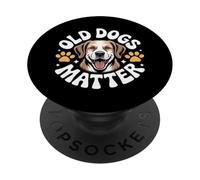 I cani vecchi amano il vecchio cane divertente vecchio cani citazioni vecchi cani importanza PopSockets PopGrip Adesivo