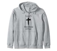 I Can't But I Know A Guy Gesù Cross Funny Christian Felpa con Cappuccio