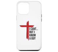 I Can't But I Know Guy Men Jesus Cross Minimalist Christian Custodia per iPhone 12 Pro Max