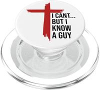 I Can't But I Know Guy Men Jesus Cross Minimalist Christian PopSockets PopGrip per MagSafe