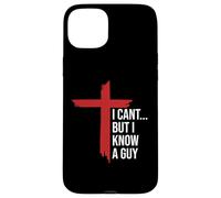 I Can't But I Know Guy Mens Jesus Cross Minimalist Christian Custodia per iPhone 15 Plus