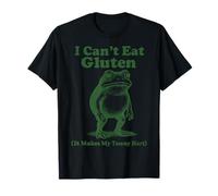 I Can't Eat Gluten It Makes My Tummy Hurt Frog Maglietta