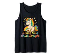 I Can't Even Think Straight Cute Rainbow Unicorn Pride Graph Canotta