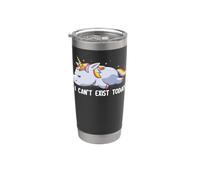 I Can't Exist Today Sad Unicorn Sarcasmo Cute Art EduEly Bicchiere termico in acciaio inox doppia parete