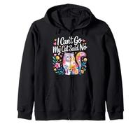 I Can't Go My Cat Said No Pet Lover Animal Excuse |- Felpa con Cappuccio