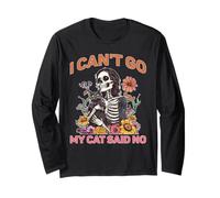 I Can't Go My Cat Said No Pet Lover Animal Excuse - Maglia a Manica