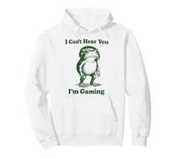 I Can't Hear You I'm Gaming Frog Felpa con Cappuccio