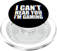 I Can't Hear You I'm Gaming Glitch EDM PopSockets PopGrip per MagSafe