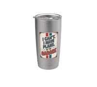 I Can't I Have Plans In The Garage Bicchiere termico in acciaio inox doppia parete