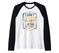 I Cant I Have Plans In The Garage Padri Day Meccanici Auto Maglia con Maniche Raglan