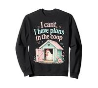 I Cant I Have Plans To Coop Funny Chicken Farm Humor Felpa