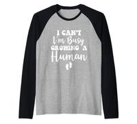 I Cant I'm Busy Growing A Human for Cute Pregnancy Mom Maglia con Maniche Raglan