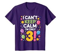 I Cant Keep Calm I Am Only 3 Viola Maglietta