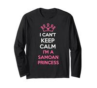 i Can't Keep Calm I'm a Samoan Princess Cute Maglia a Manica