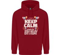 I Can'T Keep Calm Its il Mio Compleanno Bambini Felpa con Cappuccio