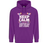I Can'T Keep Calm Its il Mio Compleanno Bambini Felpa con Cappuccio