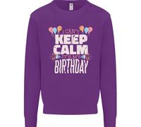 I Can'T Keep Calm Its il Mio Compleanno Bambini Felpa Maglione