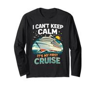 I Can't Keep Calm It's My First Cruise Birthday Trip 2026 Maglia a Manica