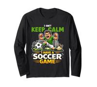 I Can't Keep Calm Soccer Game Day Giocatore Maglia a Manica