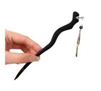 i capelli, Forcina for capelli in legno nero, stile antico, copricapo for capelli di alta qualità