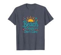 I Capelli sulla Spiaggia Non Si preoccupano delle Vacanze estive Maglietta, Uomo, Pervinca, M