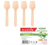 I CASAMICI Palette per Gelato in Bamboo Biodegradabile Confezione 24 Pezzi