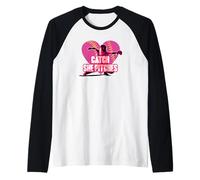 I Catch She Pitches Softball Catcher Matching Maglia con Maniche Raglan