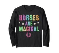 I Cavalli Carini Sono magici equestri Farm Cowgirl Gallop Team Maglia a Manica
