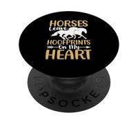 I cavalli lasciano impronte sul mio cuore PopSockets PopGrip Adesivo