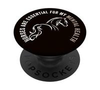 I cavalli sono essenziali per la mia salute mentale per il proprietario di cavalli PopSockets PopGrip Adesivo