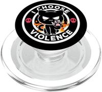I Choose Violence Today - Gatto ironia e sarcasmo, divertente gatto PopSockets PopGrip per MagSafe