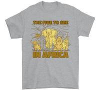 I Cinque Da Vedere In Africa Safari Animali Uomo T-Shirt 100% Cotone
