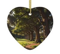 I ciondoli in ceramica a forma di cuore con stampa antichità del tasso creano un'atmosfera calda per case, feste e regali.