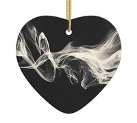 I ciondoli in ceramica a forma di cuore con stampa fumo creano un'atmosfera calda per case, feste e regali.