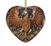 I ciondoli in ceramica a forma di cuore con stampa grifone araldico creano un'atmosfera calda per case, feste e regali.